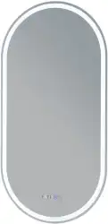 Зеркало Aquanet Монте 50х100 288970 с подсветкой, сенсорный выключатель с функцией диммера, с подогревом, с цифровым термометром и часами Белый