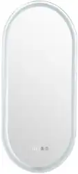 Зеркало Aquanet Монте 45х90 288969 с подсветкой, сенсорный выключатель с функцией диммера, с подогревом, с цифровым термометром и часами Белый