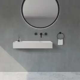 Раковина подвесная ABBER STEIN 80х36х12 AS2648, прямоугольная, белая матовая