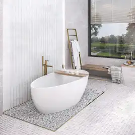 Ванна из литьевого мрамора  Aqua de Marco Calipso 165х82х52 1165WCAL_GEL, Белая