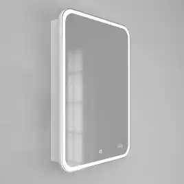 Зеркало-шкаф Jorno BOSKO 60 Bos.03.60/W с подсветкой и часами Белый