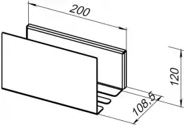 Полка Aquanet Магнум 20x120 белая