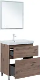 Тумба под раковину Aquanet Алвита New 70 напольная, дуб веллингтон табак, 344128