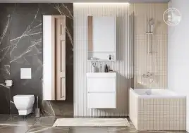 Тумба под раковину Aquaton Сканди 55 1A251701SD010 подвесная цвет, белый