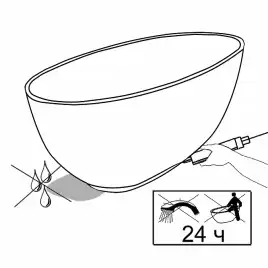 Ванна из литьевого мрамора  Aqua de Marco Caprice 160х80х60 1160WCAPR_GEL, Белая