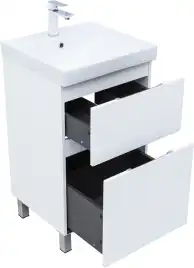 Тумба под раковину Aquanet Алвита New 50 напольная, белый матовый, 344131