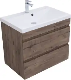 Тумба под раковину Aquanet Нота New 75 дуб веллингтон табак 334192