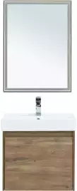 Зеркало Aquanet Nova Lite 60х80 249510 с подстветкой, сенсорный выключатель, Дерево темное
