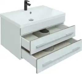 Тумба под раковину Aquanet Верона 75 белый (подвесная 2 ящика) 176669