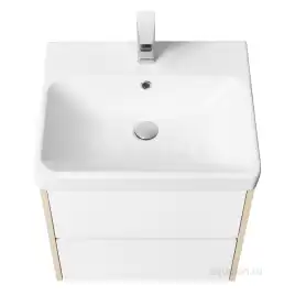 Тумба под раковину Aquaton Сканди 55 1A251701SDB20 подвесная цвет, белый / дуб верона