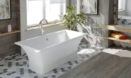 Ванна из искусственного мрамора Bas Мадрид 180х80, белый глянец, ВА00006