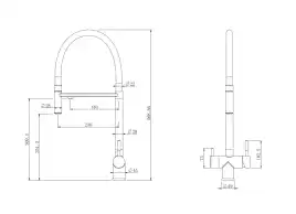 Смеситель для кухни Abber Wasser Kreis AF81141B с подключением к фильтру с питьевой водой, Черный матовый