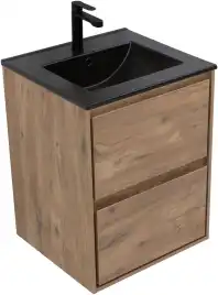Тумба под раковину Aquanet Милан 50 дуб рустикальный, подвесная, 336376
