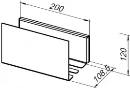 Полка Aquanet Магнум 20x120 черная матовая
