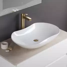 Раковина накладная BelBagno 665х410х120 BB1334, цвет Белый