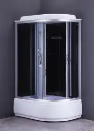 Душевая кабина Loranto 120х80 высокий поддон, тонированное стекло, профиль Белый, CS-66120L G  120*80*215