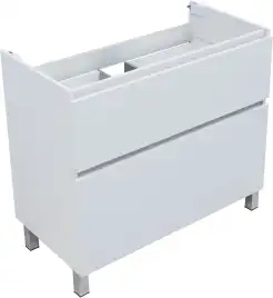 Тумба под раковину Aquanet Вега 90 напольная, белый глянец, 344124