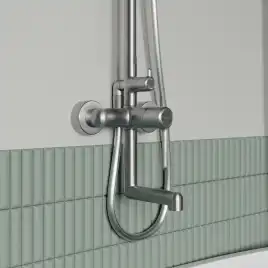 Душевая система IDDIS Aiger AIGBC3Fi06 для ванны с изливом цвет, Матовый хром