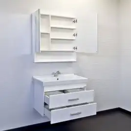 Тумба с умывальником Comforty Никосия 80П Белый, 00-00011163