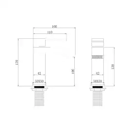 Смеситель для раковины Abber Wasserfall AF8610, однорычажный, цвет Хром