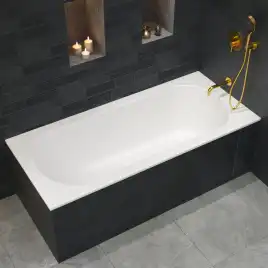 Ванна из искусственного камня WHITECROSS 175x80 Gin, белая матовая 0217.175080.200