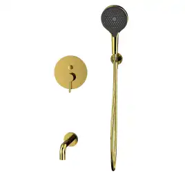 Душевая система для ванны WHITECROSS Y gold YSET06TOPGL, скрытого монтажа, Золото глянцевое