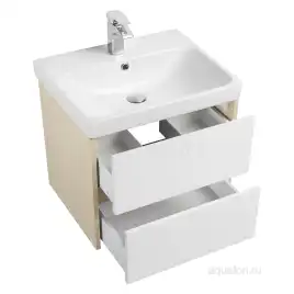 Тумба под раковину Aquaton Сканди 70 1A251801SDB20 подвесная цвет, белый / дуб верона
