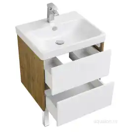 Тумба под раковину Aquaton Сканди 70 1A251801SDZ90 подвесная цвет, белый / дуб рустикальный