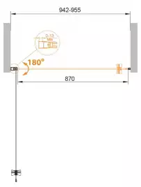 Душевая дверь Cezares ECO 95 см, ECO-O-B-1-95-C-Cr, профиль Хром, стекло Прозрачное