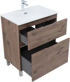 Тумба под раковину Aquanet Алвита New 70 напольная, дуб веллингтон табак, 344128
