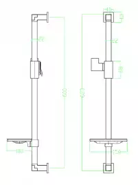 Стойка для душа Lemark LM8069C с мыльницей Хром