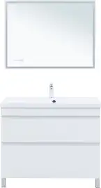Тумба под раковину Aquanet Нота New 100 белый глянец, 344150