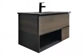 Тумба с умывальником Comforty Франкфурт 90 Дуб шоколадно-коричневый, 00-00002048