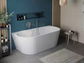 Акриловая ванна BelBagno 140х75 BB710-1400-750, отдельностоящая, Белая глянцевая