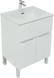 Тумба под раковину Aquanet Алвита New 60 1 ящик, 2 дверцы, белый матовый 277546