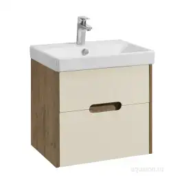Тумба под раковину Aquaton Оливия 55 1A254201OLVG0 подвесная цвет, бежевый / дуб велл
