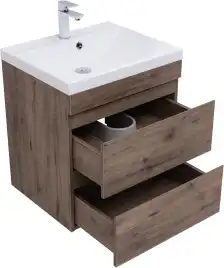 Тумба под раковину Aquanet Нота New 60 дуб веллингтон табак 334191