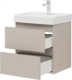 Тумба под раковину Aquanet Вега 2.0 50 бежевый, подвесная, 337940