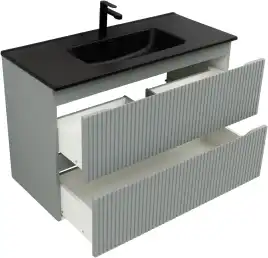 Тумба под раковину Aquanet Джейн (Flat) 100 мисти грин, подвесная, 335436