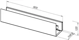 Полка Aquanet Магнум 50x12 белая матовая, с крючками