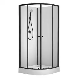 Душевая кабина Loranto NEO 100х100 CS-21800-100, низкий поддон, цвет профиля черный