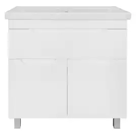 Тумба с раковиной Azario KANTRI 80/1Н CS00097256, напольная+двери с раковиной Фостер 80, белая