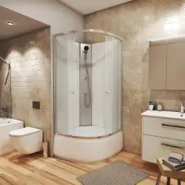 Душевая кабина Niagara Eco 90х90х195 NG-7308-14ВК высокий поддон, без гидромассажа