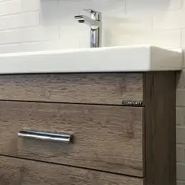 Тумба с умывальником Comforty Никосия 60Н Дуб темный, 00-00008852