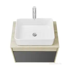 Тумба под раковину Aquaton Лофт Урбан 65 1A254001LQX60 подвесная цвет, серый графит / дуб орегон