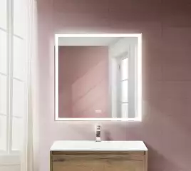 Зеркало BelBagno SPC-GRT 80х80 SPC-GRT-800-800-LED-TCH-WARM с подстветкой, сенсорный выключатель, с подогревом