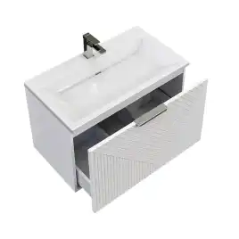 Тумба под раковину Grossman Блисс 80 подвесная, белая матовая (108046)