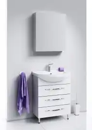 Тумба с раковиной напольная Aqwella Allegro 65 см, Agr.01.06/3, цвет Белый