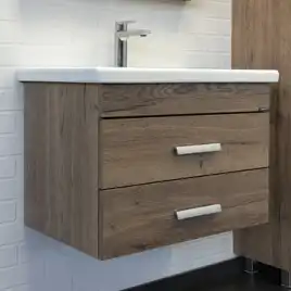 Тумба с умывальником Comforty Никосия 70П Дуб темный, 00-00008855