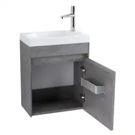 Тумба под раковину BelBagno PIETRA MINI-460-1A-SO-SCM-R подвесная Stucco Cemento